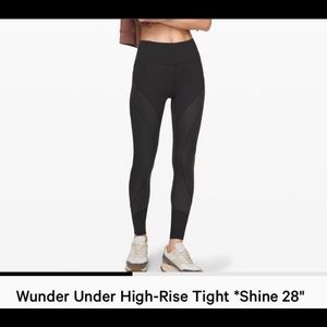 Lulu Lemon Wunder Under High Rise Tight -Shine.
